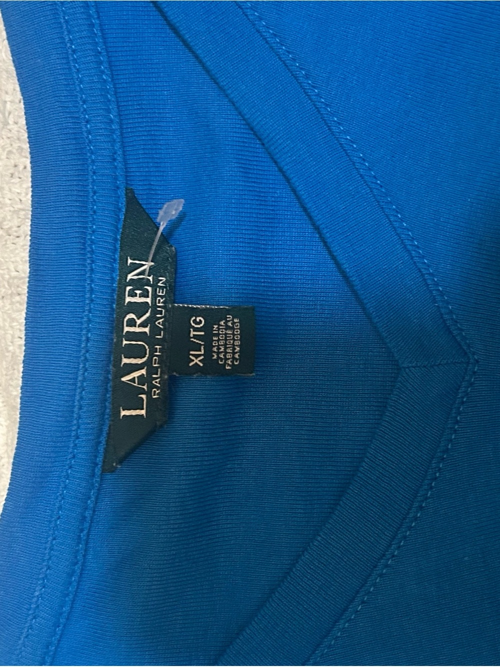 Lauren Ralph Lauren Royal Blue V-Neck Short Sleeve Tee